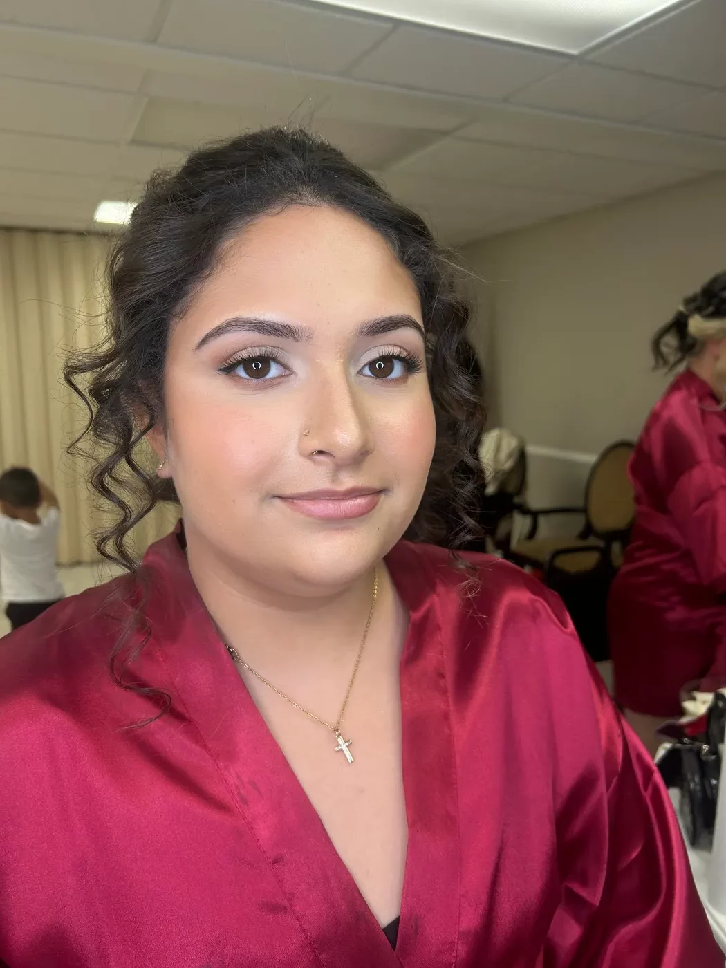 Editorial makeup look with dramatic eyes