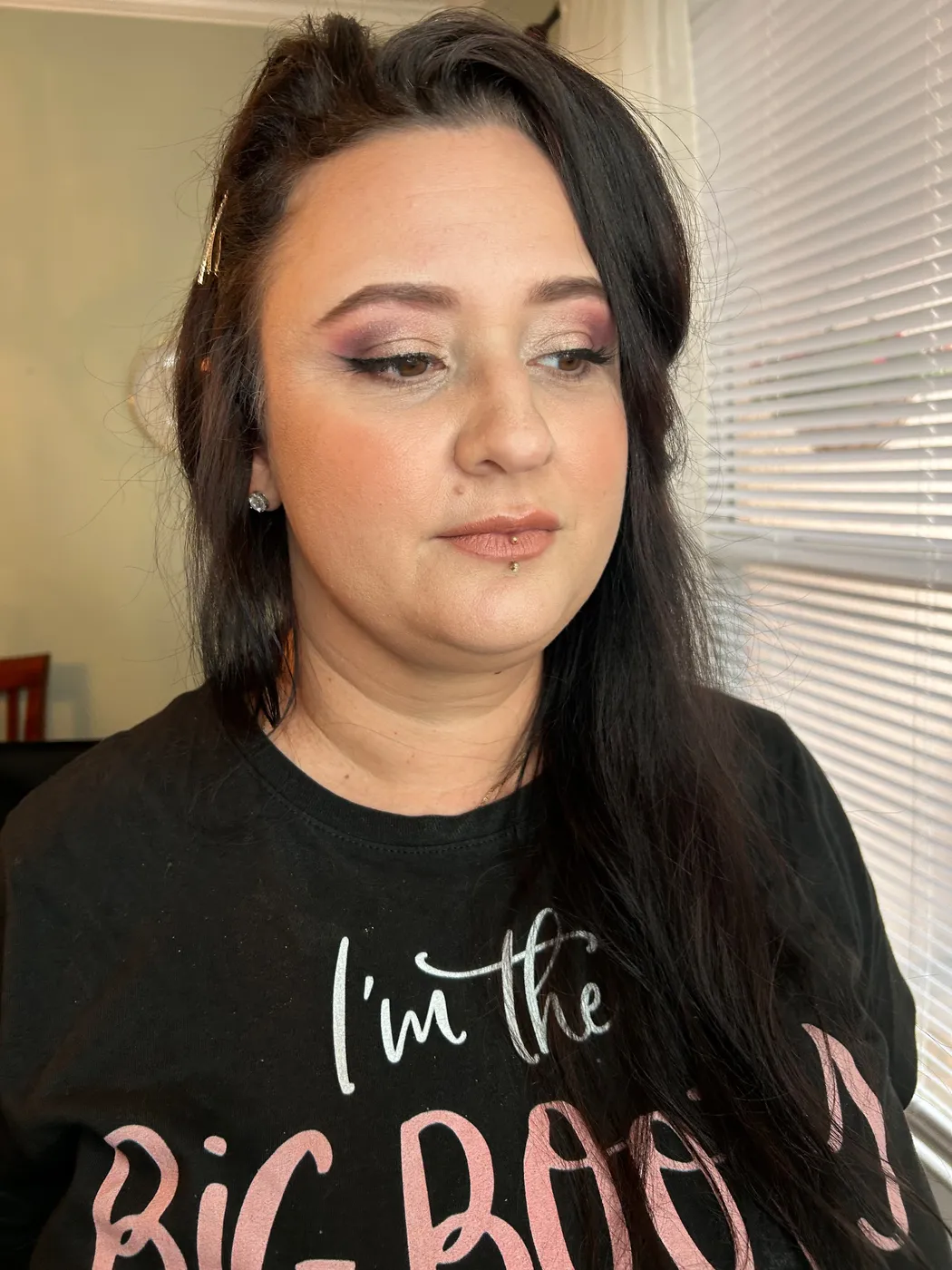Bridesmaid with soft glam makeup